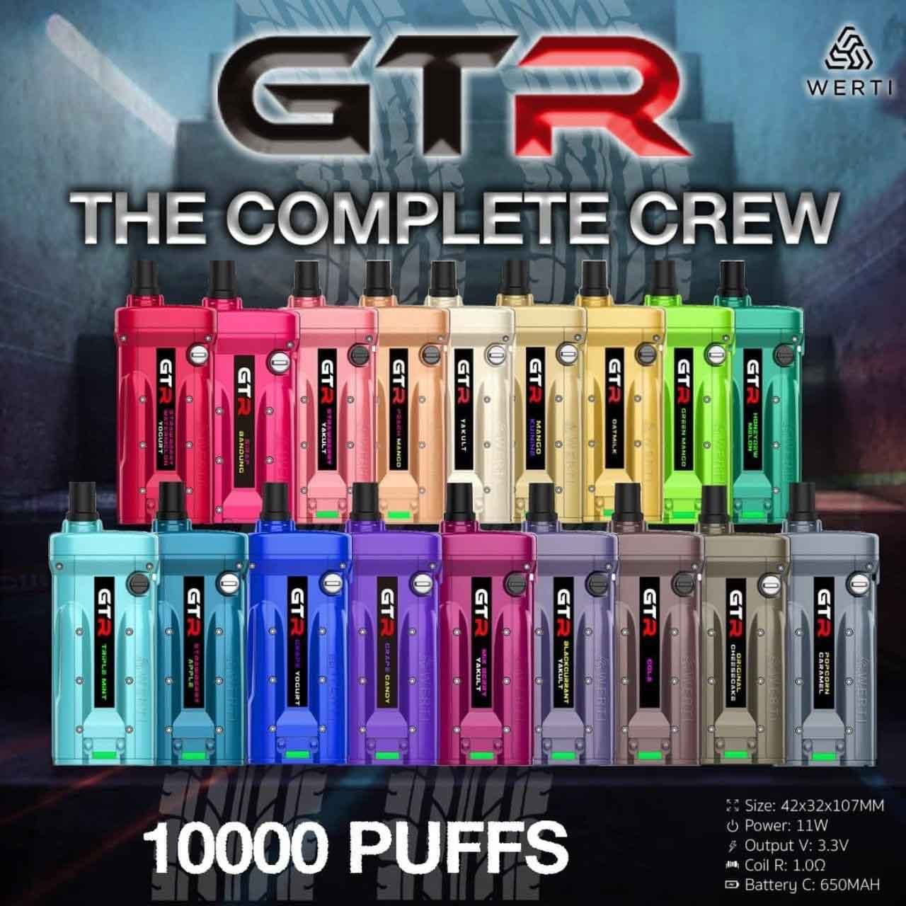 10 X WERTI GTR 10000 DISPOSABLE