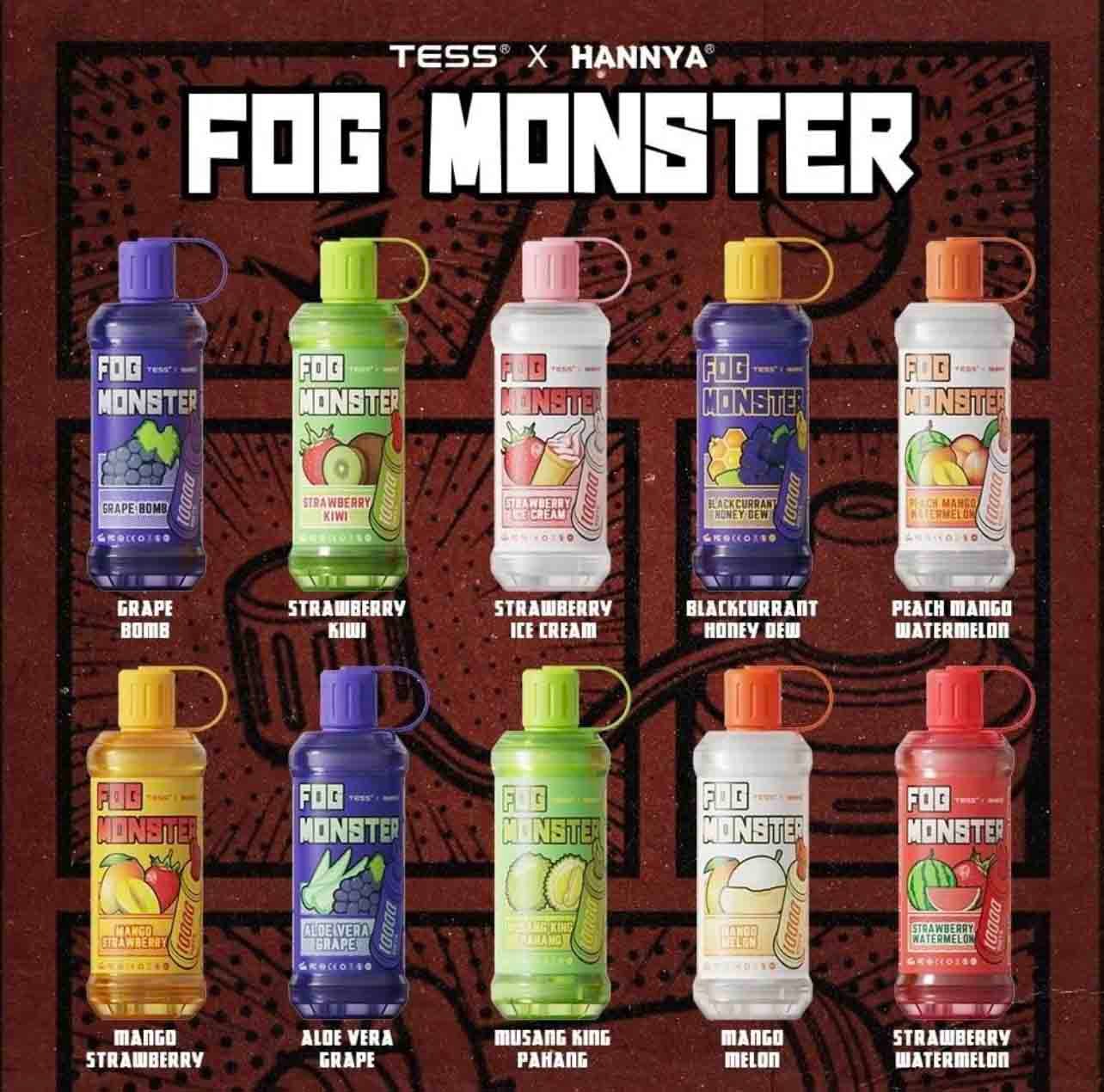 10 X FOG MONSTER 10000 DISPOSABLE